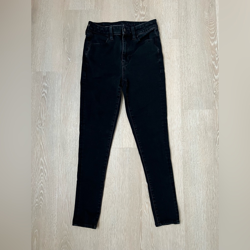American eagle black skinny jeans size 4